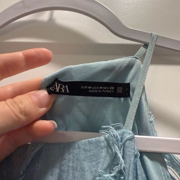 Zara Blue Halter Dress - Picture 3 of 3